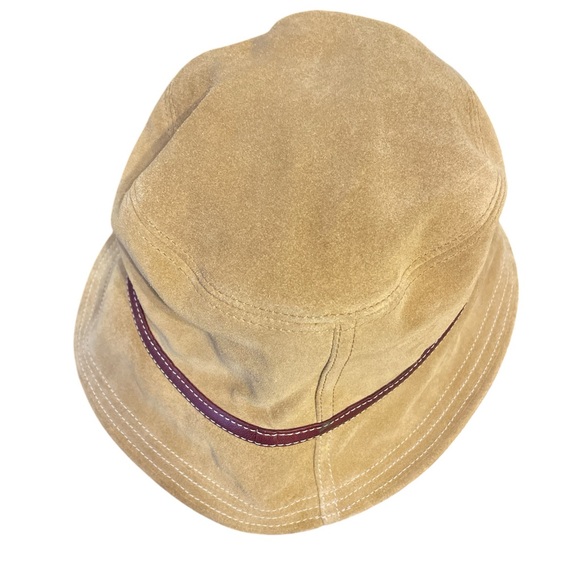 Coach Suede Bucket Hat with Leather Band - Picture 5 of 9